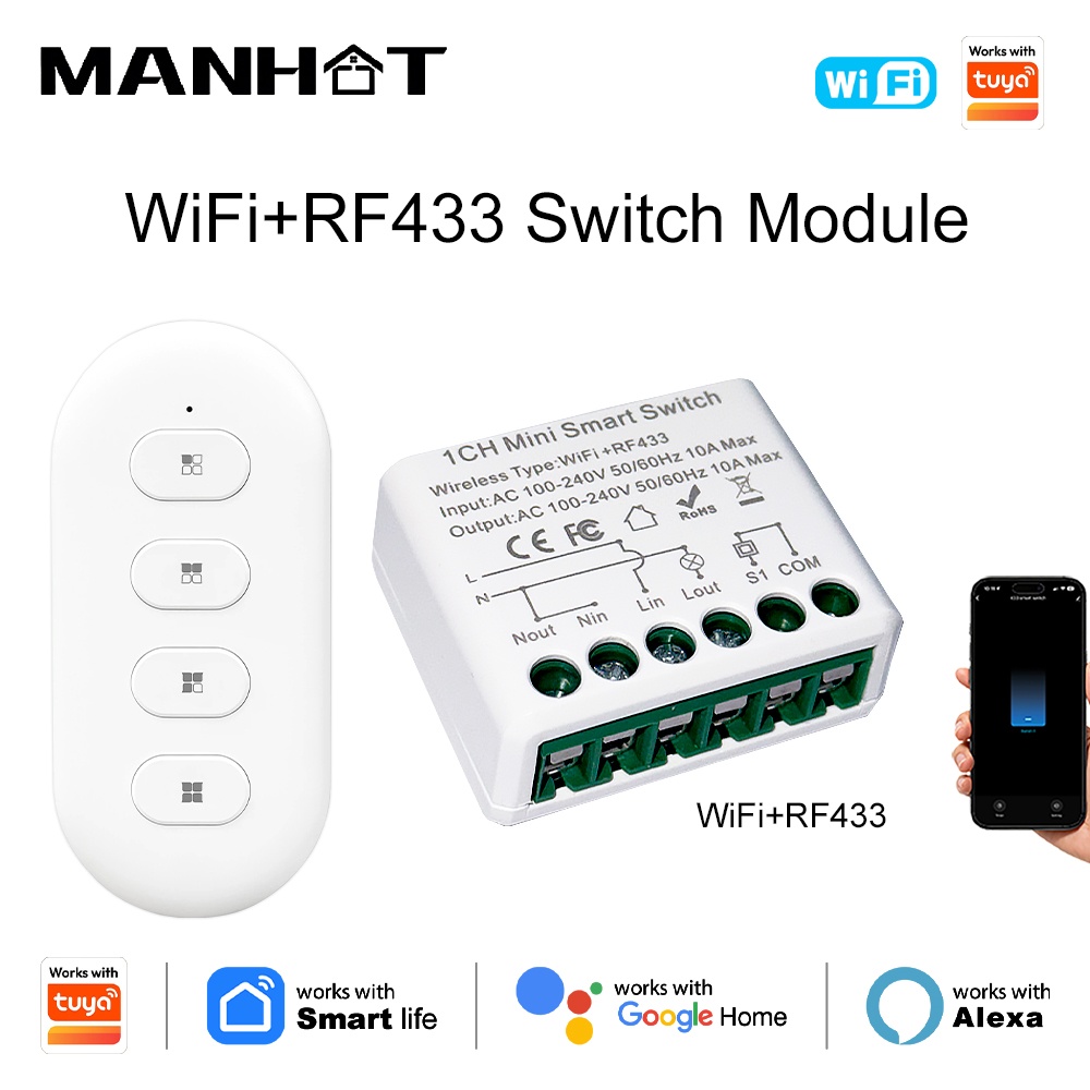 For Tuya WIFI 10A Smart Light  – обзор и цена Home Automation Diy