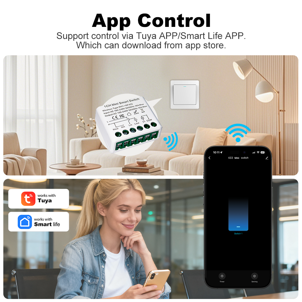For Tuya WIFI 10A Smart Light  – обзор и цена Home Automation Diy