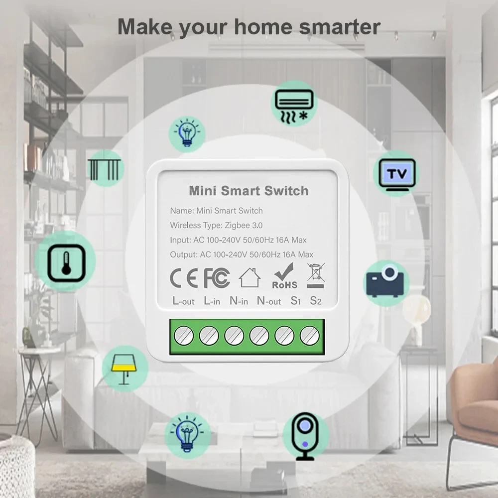 Mini WIFI Zigbee3.0 Smart Swit – обзор и цена Home Automation Diy