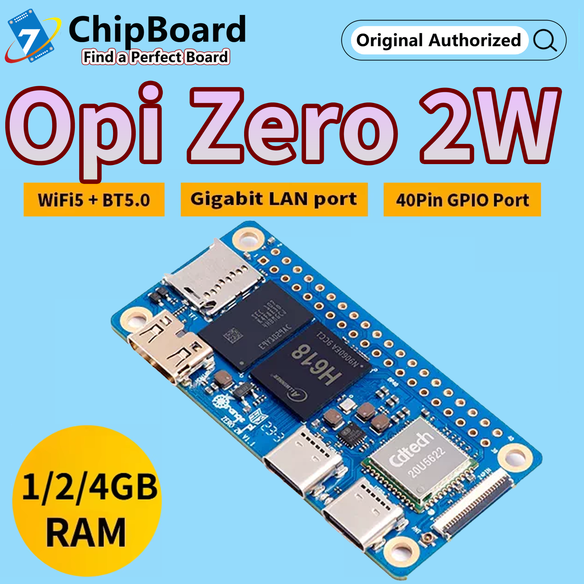OPi Zero 2W 1G/1.5G/2G/4GB RAM – обзор и цена Pi Zero W Board