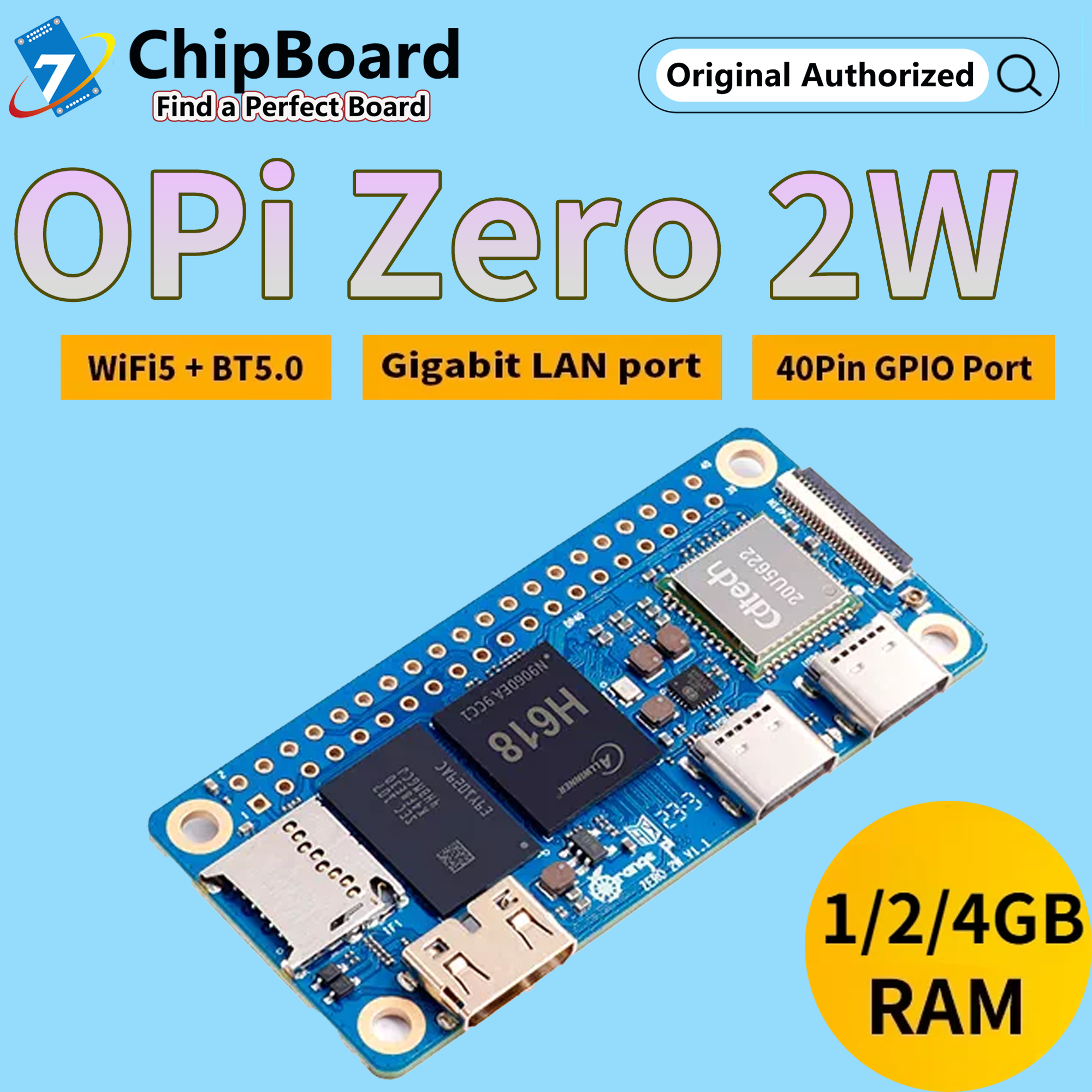 OPi Zero 2W 1G/1.5G/2G/4GB RAM – обзор и цена Pi Zero W Board