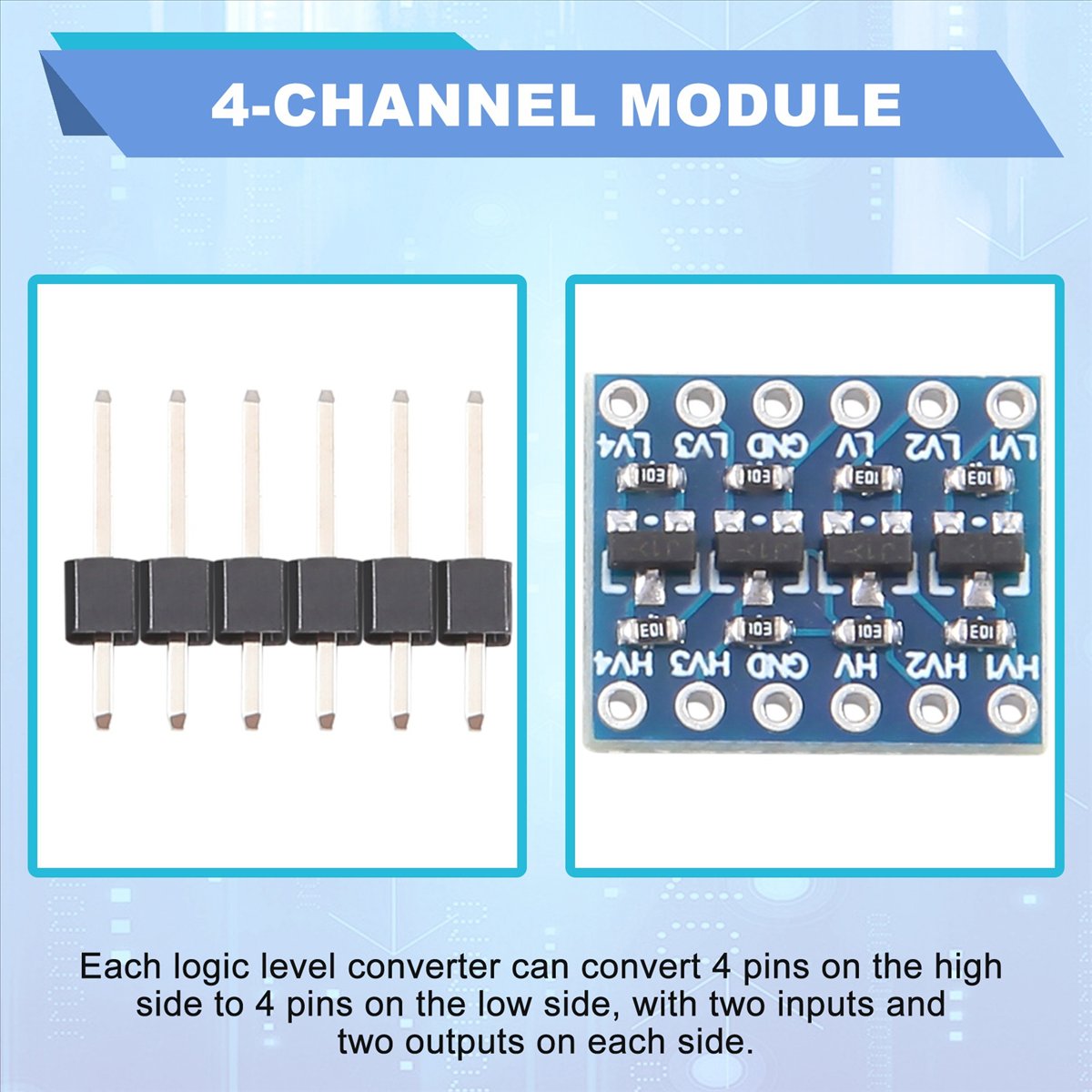 AT42 10Pcs 4 Channel IIC Logic – обзор и цена Level Shifter 3.3V
