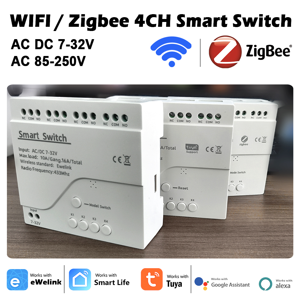 4CH Wifi / Zigbee Smart Relay  – обзор и цена Home Automation Diy