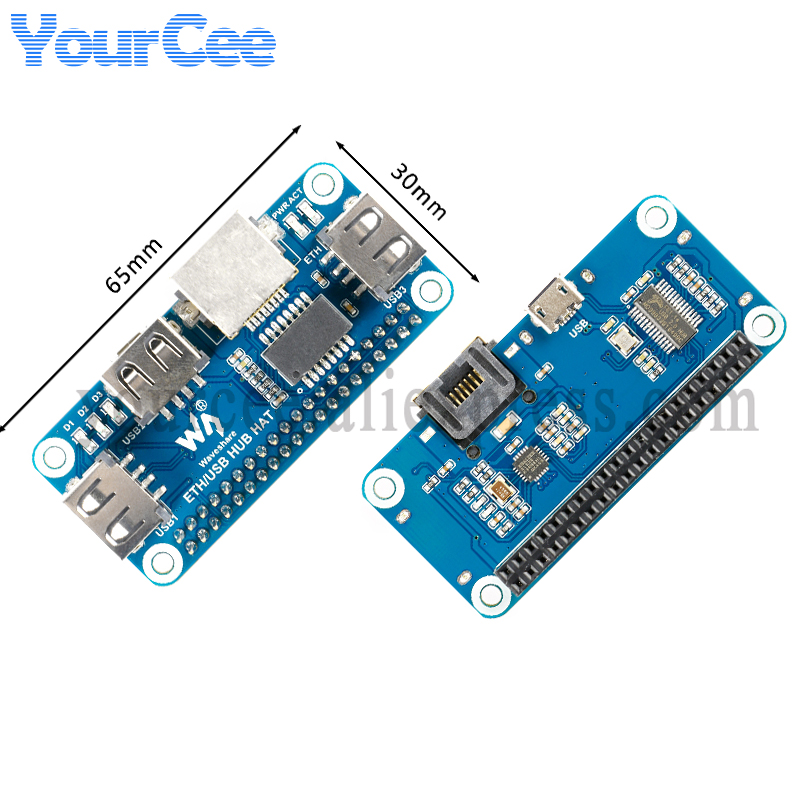 USB HUB HAT to Ethernet RJ45 N – обзор и цена Pi Zero W Board