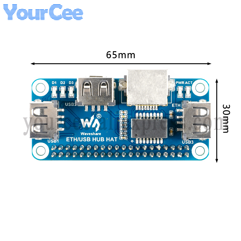 USB HUB HAT to Ethernet RJ45 N – обзор и цена Pi Zero W Board