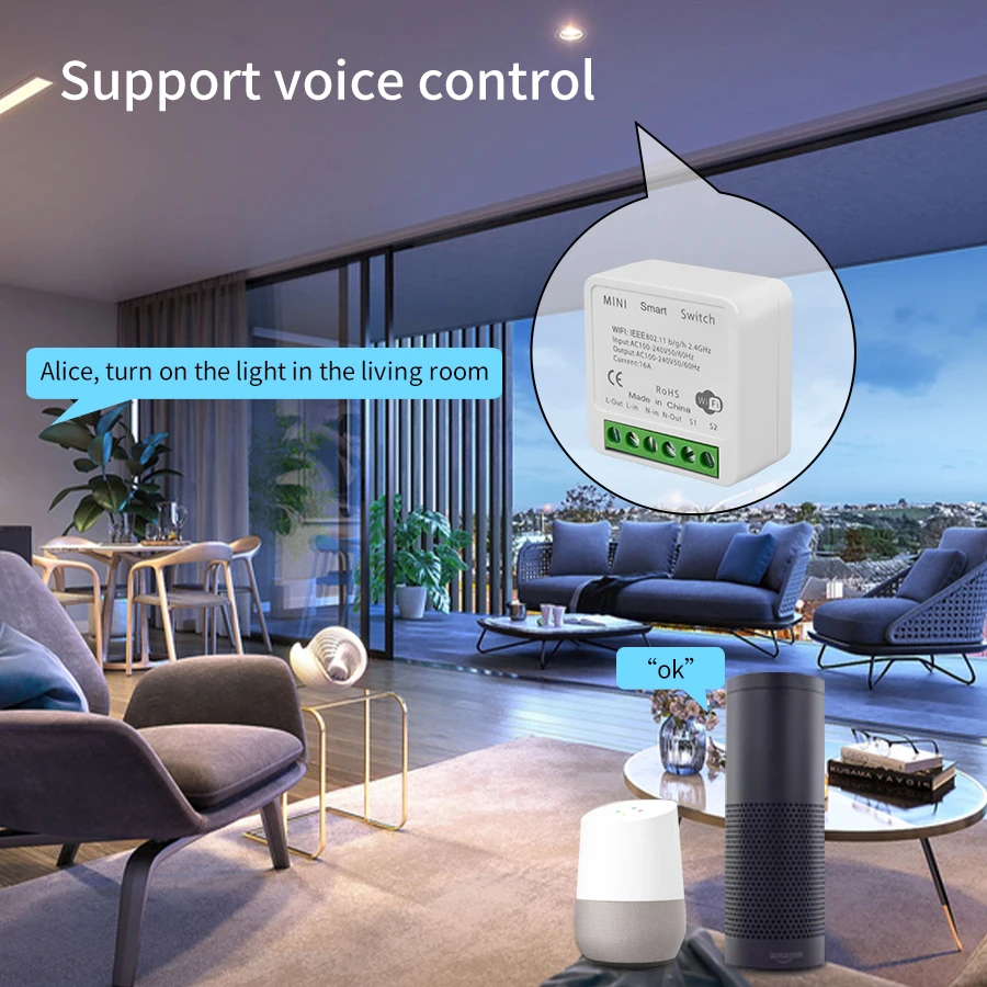 2 Way Mini DIY Smart Switch Tu – обзор и цена Home Automation Diy
